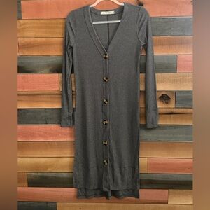 FREE PEOPLE We The Free Maxi Gray Cardigan Dress